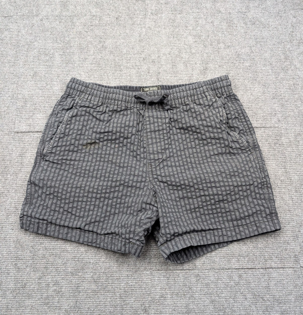 Todd Snyder Seersucker Shorts Men Small Blue Pull On Preppy Quiet Luxury Minimal